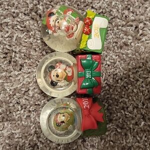 3 Piece Mickey Mouse Snowglobe Set